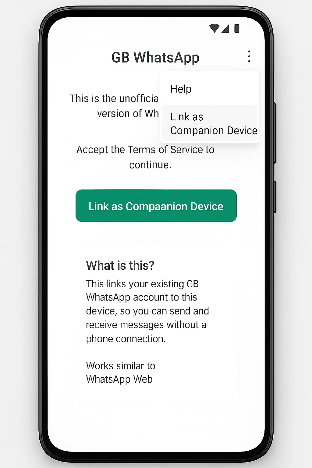 Link as Companion Device Option